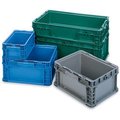 Stakpak Straight Wall Container, Blue, Polyethylene, 24 in L, 15 in W, 14-1/2 in H NXO2415-14-BL